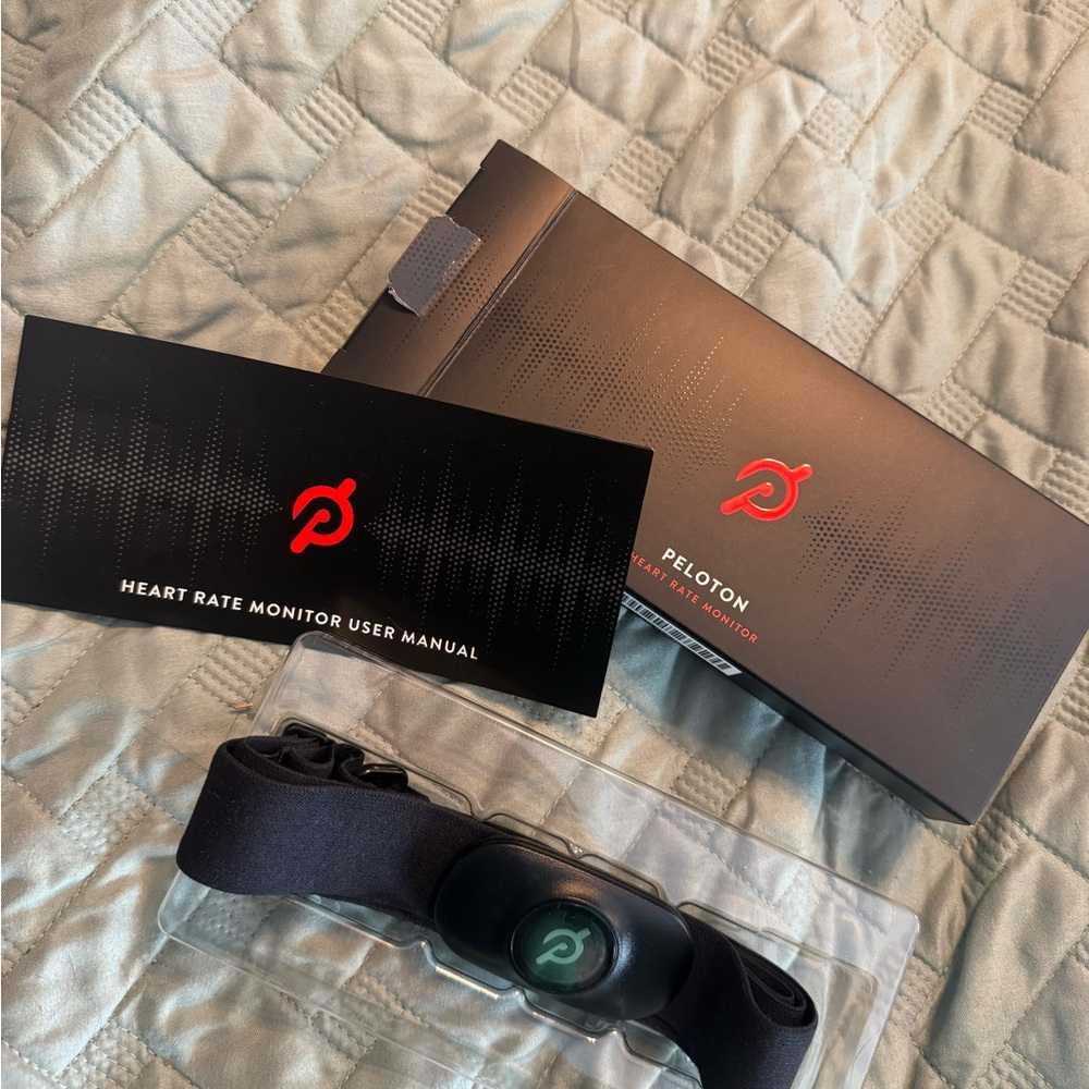 Peloton Black Heart Rate Monitor with Red Logo